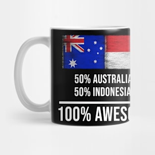 50% Australian 50% Indonesian 100% Awesome - Gift for Indonesian Heritage From Indonesia Mug